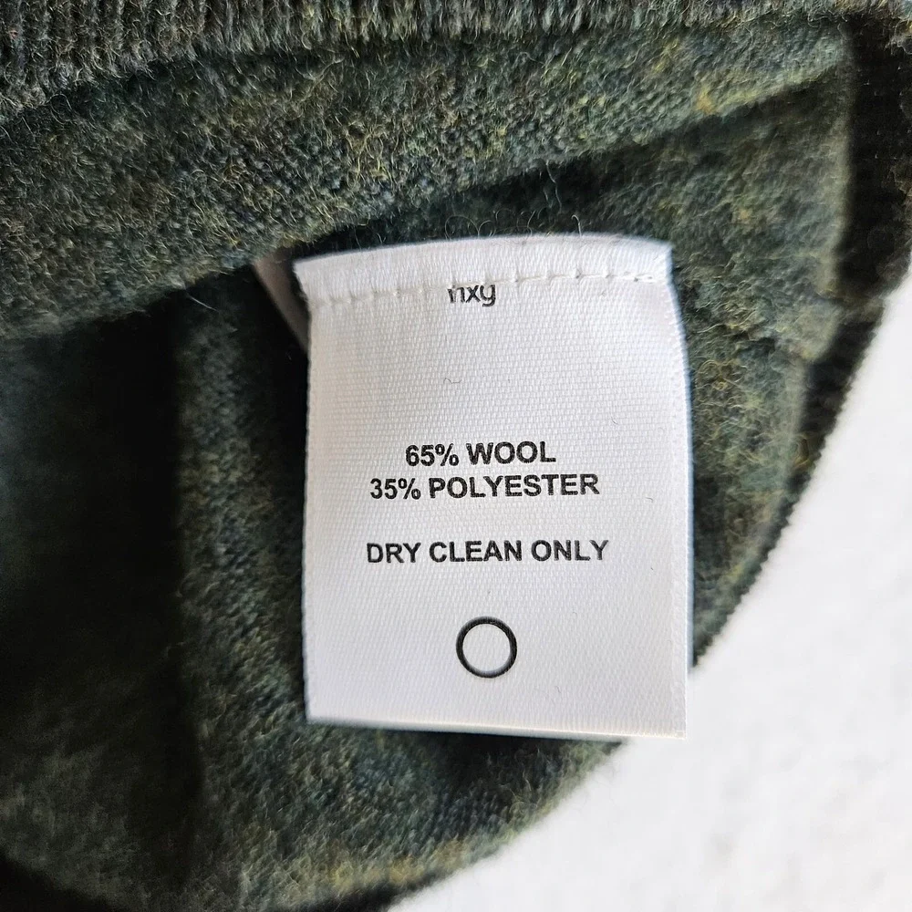 Thomas Dean Crew Neck Sweater Men's Wool Blend Size L Large